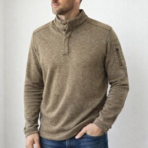 Greg Norman Brown Button Sweater